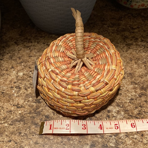 Threshold Target Medium Woven Straw Rustic Pumpkin Accent - Picture 6 of 10